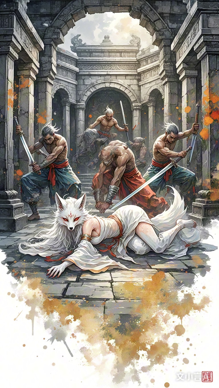 狐狸精的绝命时刻 画面中的狐狸精,冷白皮,妖冶冷艳,眼神中透露出灵动